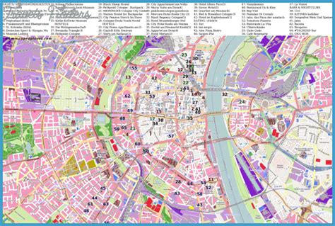 Map of Cologne - TravelsFinders.Com