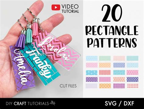 Rectangle Pattern SVG Keychain Svg Keychain Svg Bundle - Etsy Australia ...