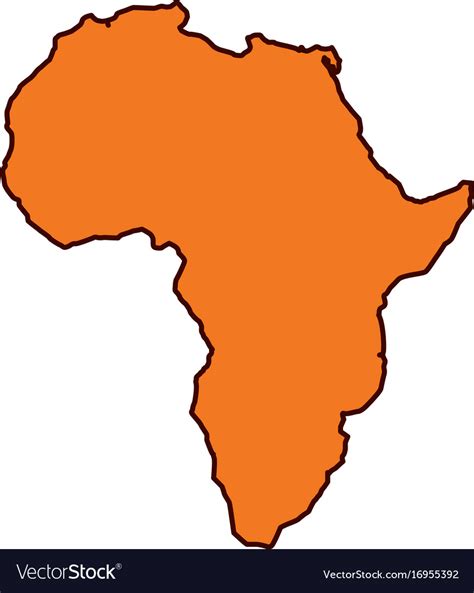 Africa map isolated icon Royalty Free Vector Image