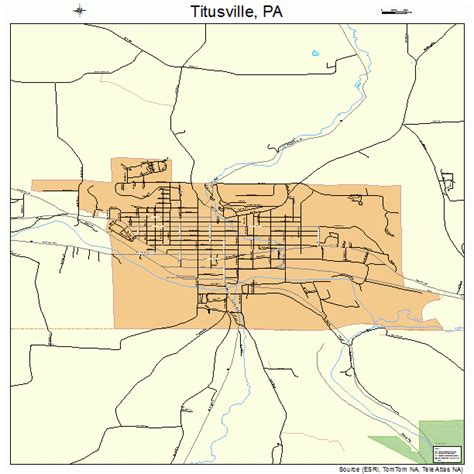 Titusville Pennsylvania Street Map 4276904