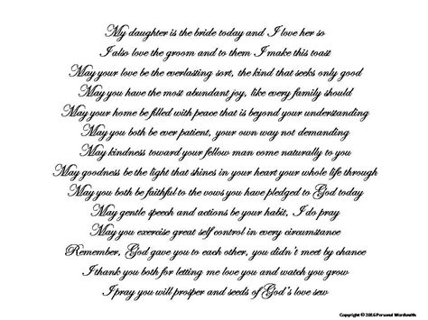 Mother of Bride Toast Speech Download, Printable Mother of Bride Reading, Poem for Mother of ...