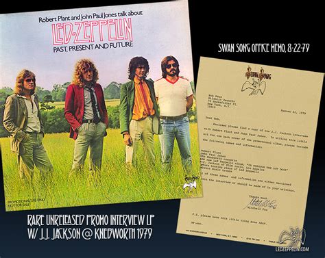 1979 Unreleased promo LP - JJ Jackson Knebworth interview | Led Zeppelin