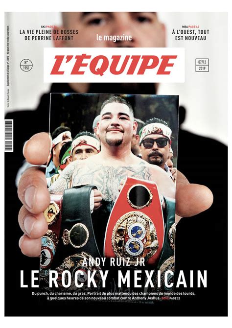 L'Équipe Front Page from One of December 7, 2019 - Magazine