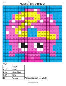 Colorful Cartoon Math Fun with Coloring Squared