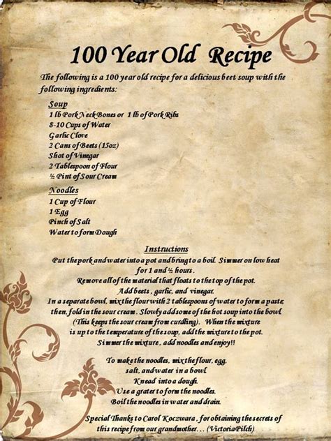 100 Year Old Recipe | Old recipes, Vintage recipes, Heirloom recipes