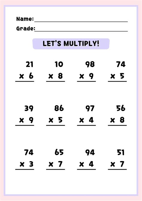 Basic Multiplication Worksheets | Download Free Printables For Kids - Worksheets Library