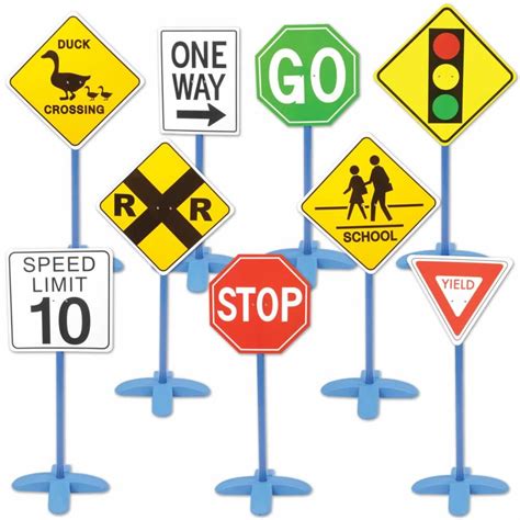 On the Go Traffic Signs - Set of 9