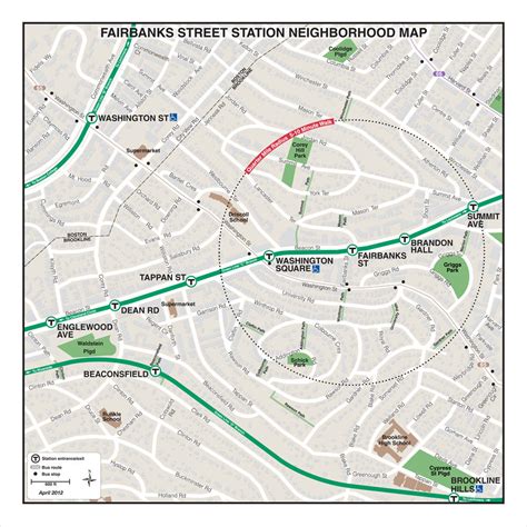 MBTA Fairbanks St Station Neighborhood Map (Apr. 2012) – MBTAgifts