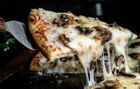 Try this easy recipe for Two Cheese Mushroom pizza. | Edible Capital ...