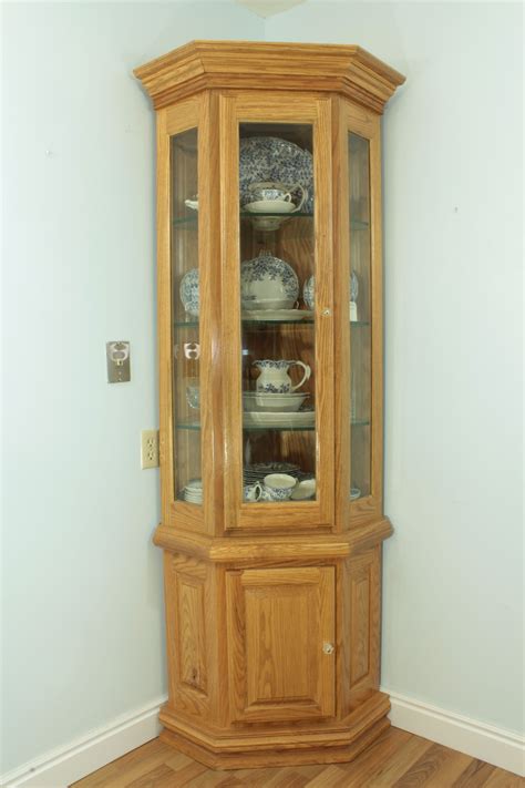 Solid Wood Corner China Cabinet - Image to u