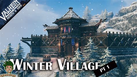 Valheim | Mountain Viking Winter Village - Pt1 Ep#4 Hearth and home build - YouTube