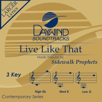 Live Like That [Music Download]: Sidewalk Prophets - Christianbook.com