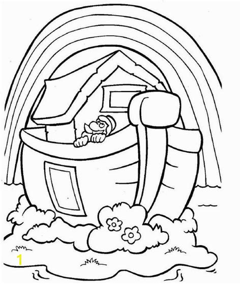 Noah Ark Rainbow Coloring Page