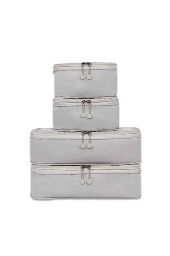 Antler Chelsea 4 Packing Cubes In Taupe | Wardrobe Icons