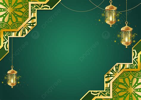 Green Islamic Ramadan Lantern Pattern Border Background, Islamic, Ramadan, Lantern Background ...