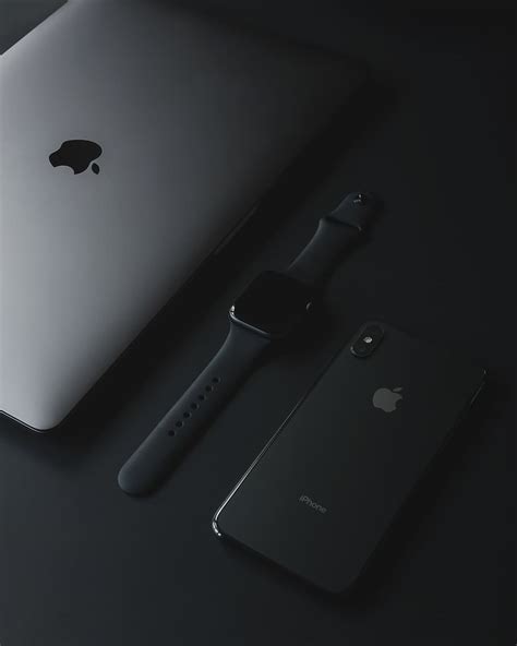 HD wallpaper: three assorted Apple products, no people, high angle view ...