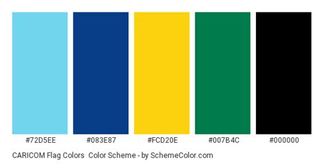 CARICOM Flag Colors Color Scheme » Black » SchemeColor.com