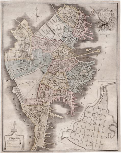 1814 map of Boston by John G. Hales [2376x3000] : r/boston