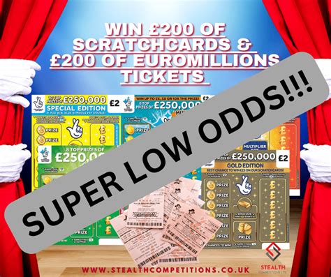 SUPER LOW ODDS SCRATCHCARDS & LOTTO DRAW - Stealth Competitions