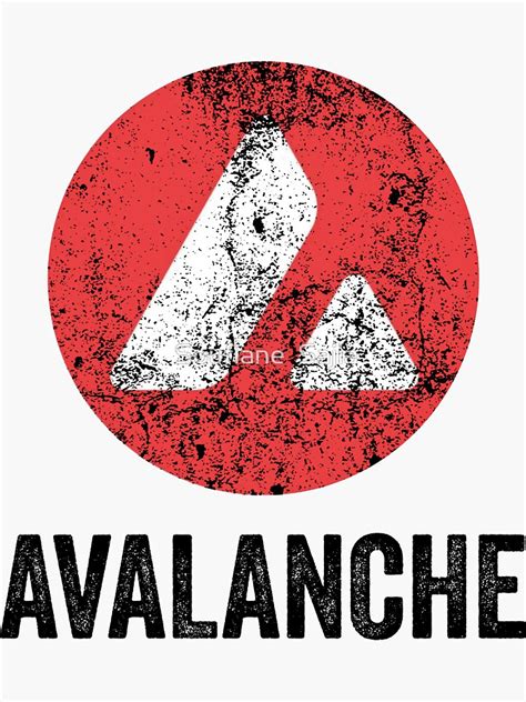 " Avalanche coin" Sticker by SamadoArt | Redbubble