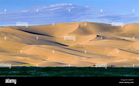 USA, Colorado, Great Sand Dunes National Park and Preserve, Sunrise ...