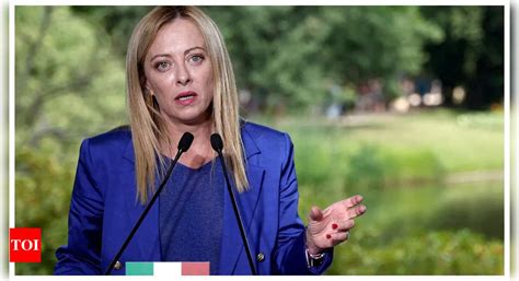 Giorgia Meloni's first anniversary as Italy PM marred by economy, family split - Times of India