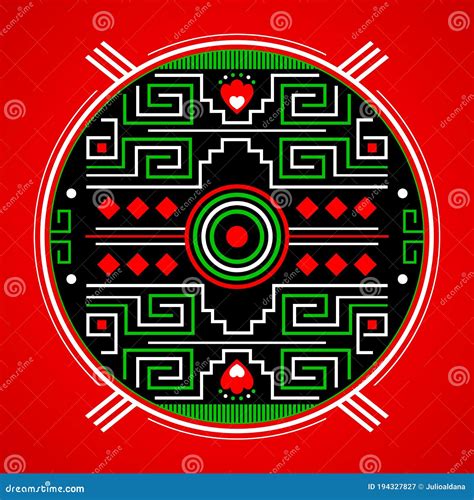 Mayan Aztec Style Emblem Design, Maya Iconography. Stock Vector - Illustration of indigenous ...