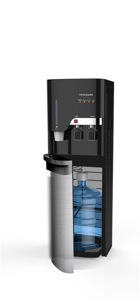 Frigidaire, 5 Gallon Bottom Loading Hot and Cold Water Dispenser With Cup Storage, Stainless ...