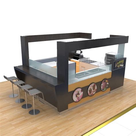 factory customize ice cream counter design in mall for sale