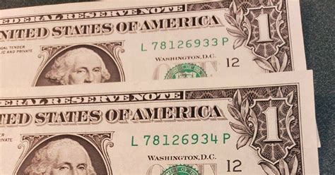 Consecutive Serial Number One Dollar Bill Collection from 1985