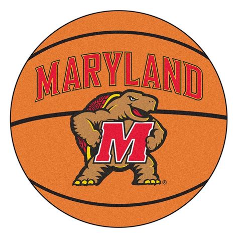 27" Round Maryland Terrapins Basketball Mat - OnlineSports.com