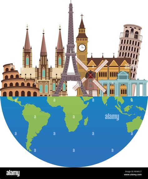 World monuments Stock Vector Images - Alamy