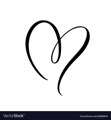 Black heart sign icon on white background Vector Image