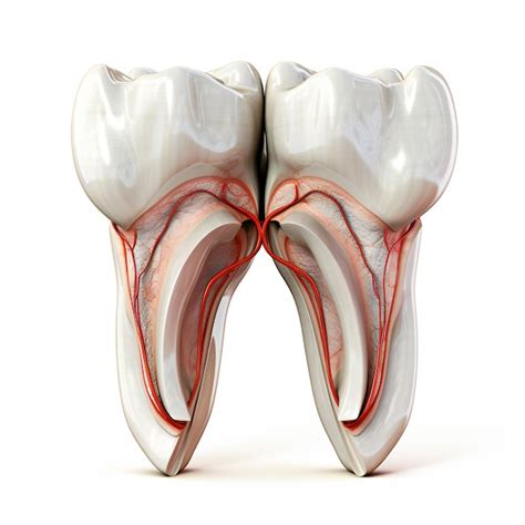 Premium Photo | Human tooth anatomy on white background