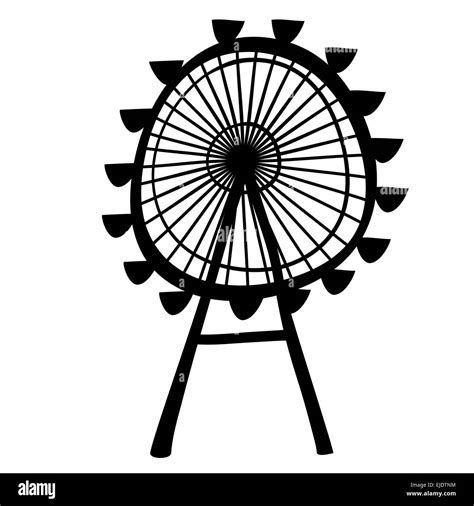 Vector illustration of the ferris wheel Stock Vector Image & Art - Alamy