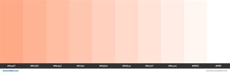 Tints X11 color Light Salmon #FFA07A hex - ColorsWall
