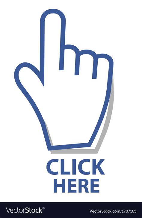 Mouse hand cursor click button Royalty Free Vector Image