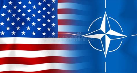 Usa-Nato Flag stock illustration. Image of banner, nato - 7152289