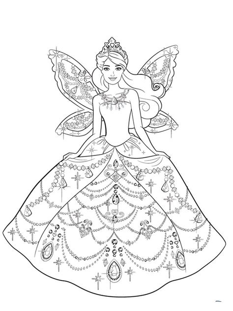 Barbie Fairy coloring pages. Download and print Barbie Fairy coloring ...