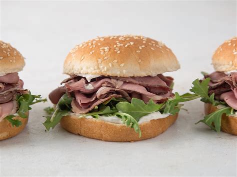 Roast Beef Sandwiches with Horseradish Sauce