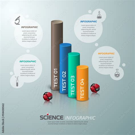 Science infographic template Stock Vector | Adobe Stock