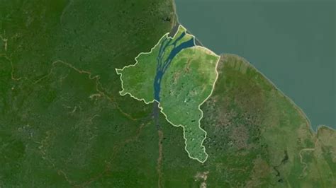 Essequibo Islands, Guyana, extruded. Sat... | Stock Video | Pond5