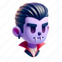 Vampire, spooky, monster, dracula, horror, ghost, avatar 3D illustration - Download on Iconfinder