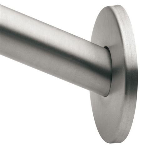 MOEN 60 in. Curved Shower Rod Bar in Brushed Nickel-CSR2145BN - The ...