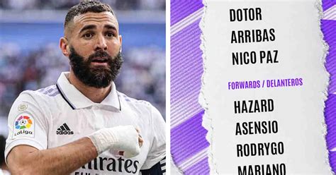 Benzema, Vinicius out: Real Madrid announce 22-man squad for Real ...