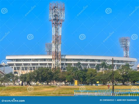 Exterior View of EDEN Gardens Stadium. Stock Photo - Image of blue, equipment: 238584552