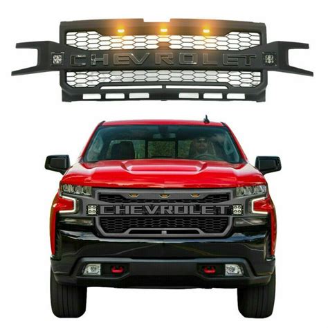 2019-2020 chevy silverado 1500 replacement grille with led pod lights ...