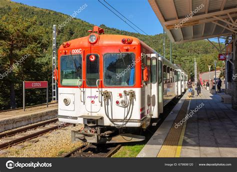 Madrid Spain September 2023 Train Stationed Cotos Train Station Line ...