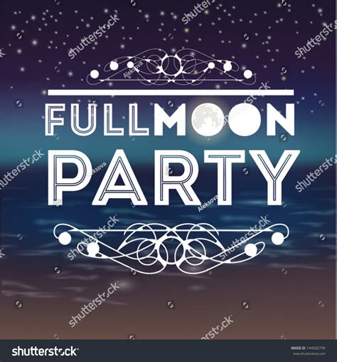 Full Moon Party Stock Vector 144502790 - Shutterstock