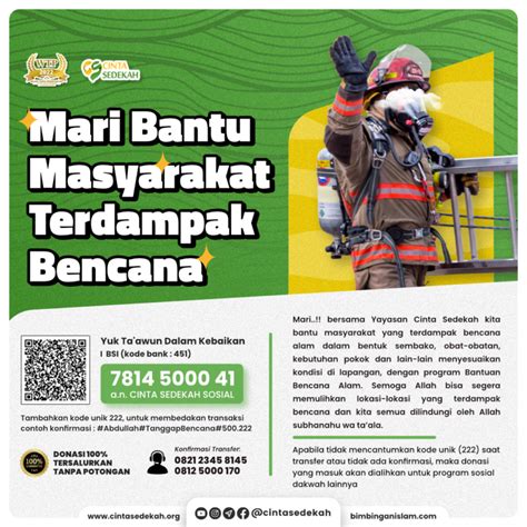 PROGRAM BANTUAN DAMPAK BENCANA ALAM | Yayasan Cinta Sedekah